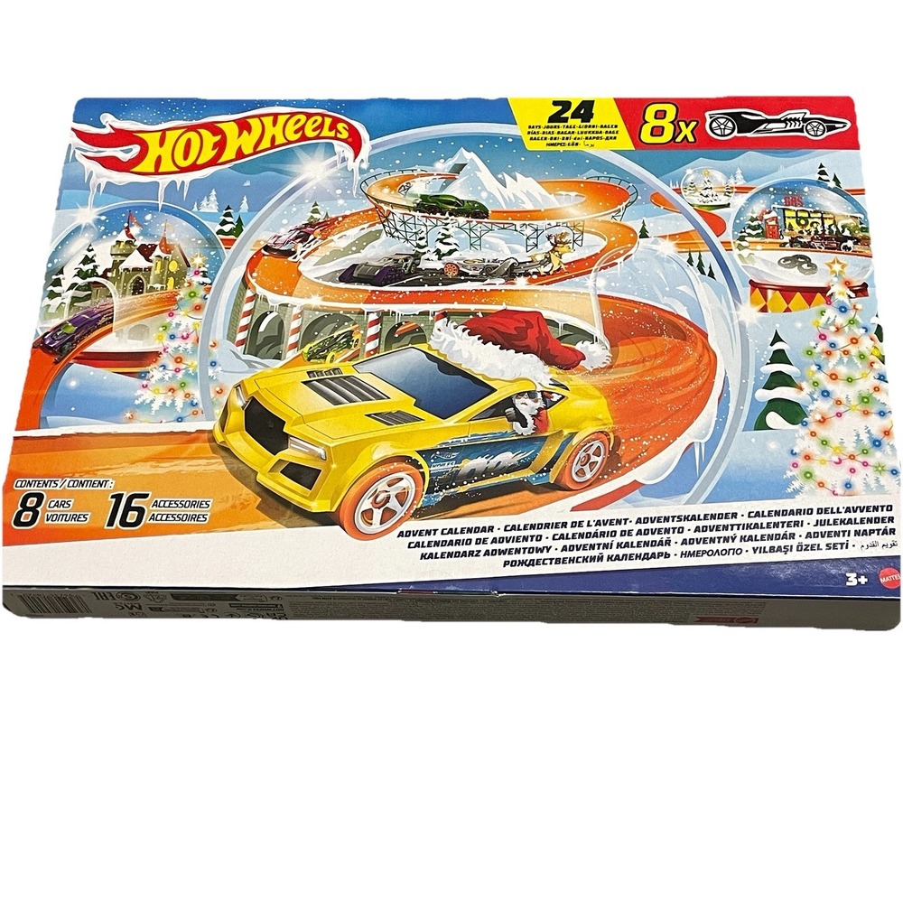 Hot Wheels 2024 Advent Calendar SET 8x Cars Winter‎ Edition Special Discontinued